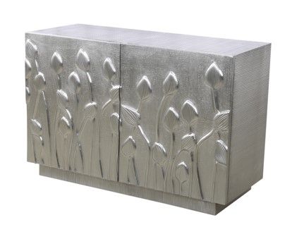 Petal - Bar Cabinet - German Silver