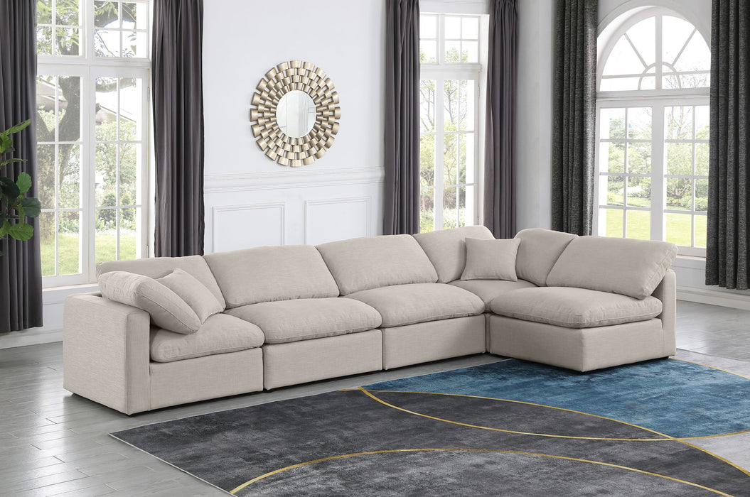 Indulge - Linen 5 Piece Modular Sectional
