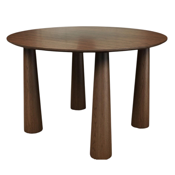 59" Wood Round Top Dining Table - Walnut