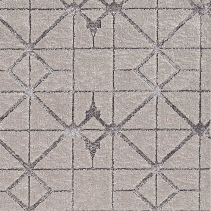 94" x 130" Polypropylene Or Polyester Rug - Ivory Or Silver