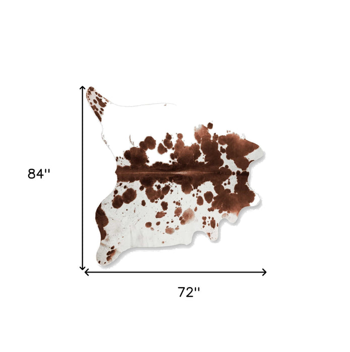 72" x 84" Cowhide - Rug - Brown White