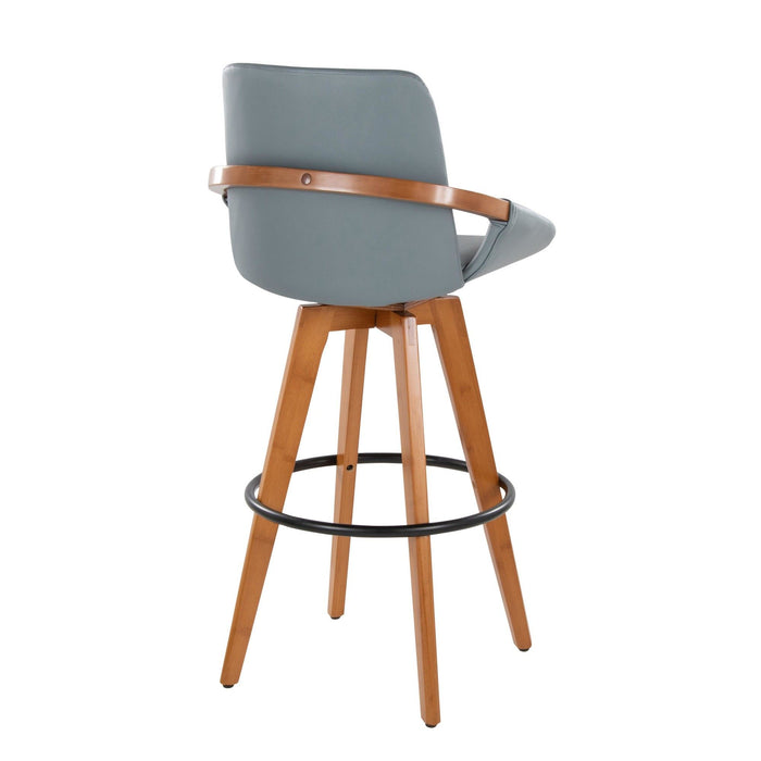 Cosmo - 29" Fixed-Height Barstool With Swivel - Walnut Bamboo