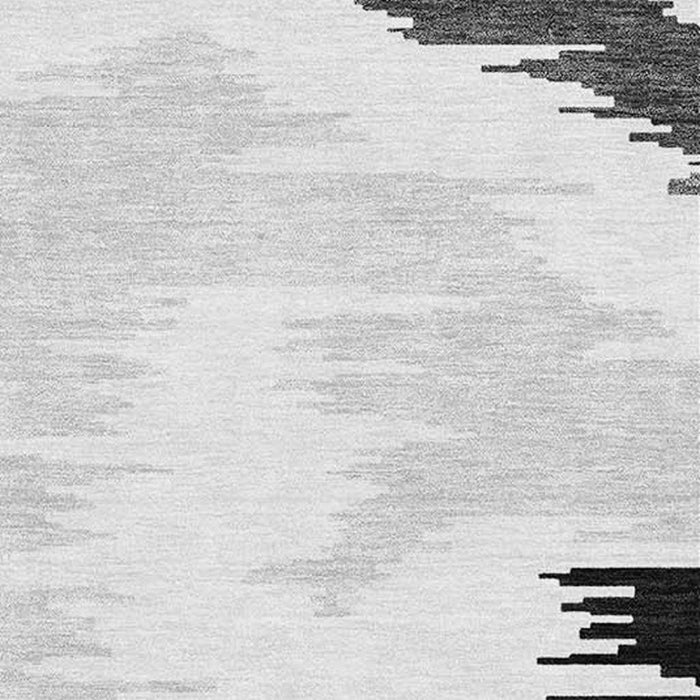 10' X 14' Transitional Abstract Washable Area Rug With UV Protection - Black