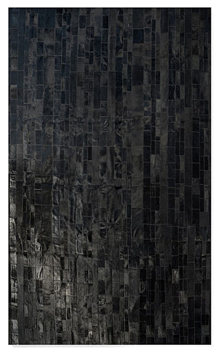 5' X 8' Cowhide Patchwork Area Rug (544490) - Black