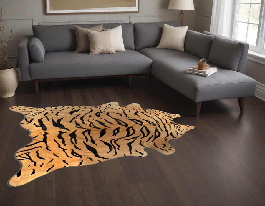 60" x 84" Cowhide - Area Rug - Chocolate On Natural