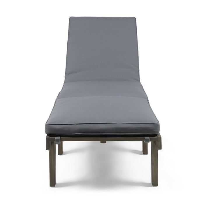 Ariana - Wood Chaise Lounge With Cushion