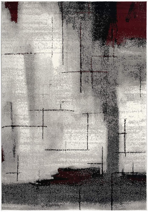 8' x 10' Modern Abstract Dhurrie Area Rug - Gray