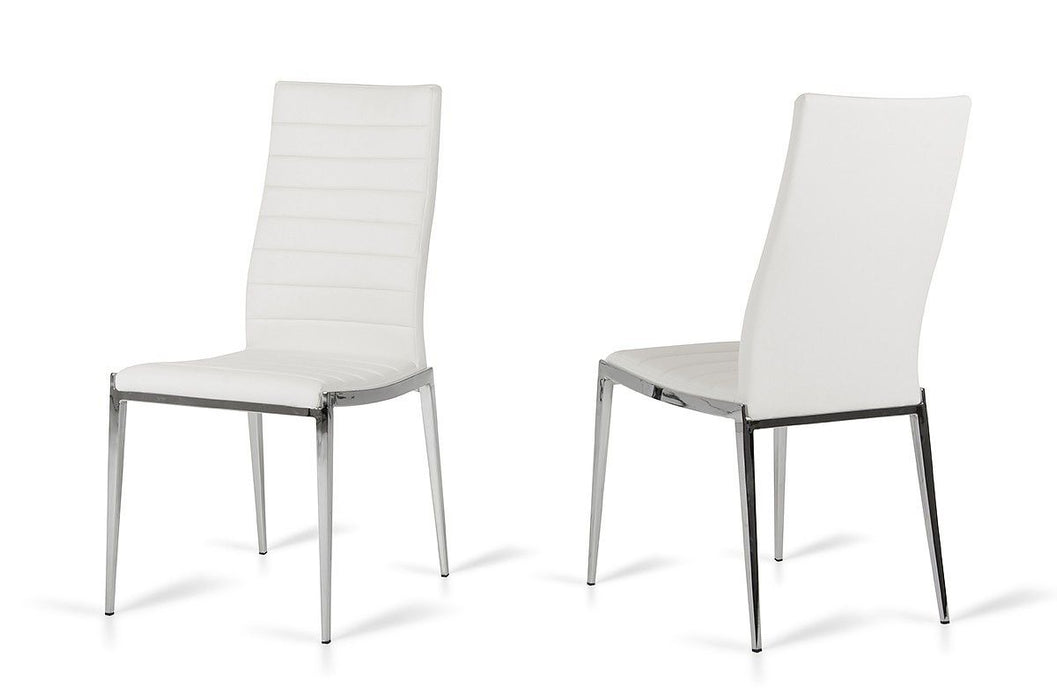 Faux Leather Dining Chairs (Set of 2) - White