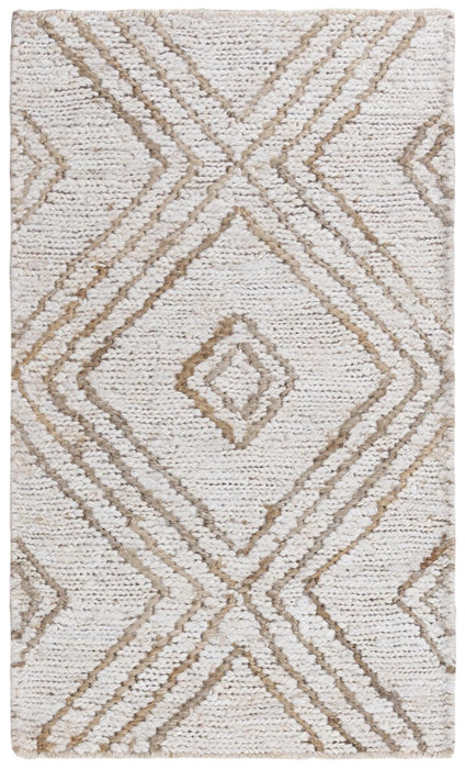 10' X 14' Jute Geometric Hand Woven Area Rug (747102) - Beige / Natural