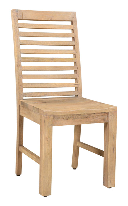 Solid Wood Ladder Back Dining Room Side Chairs (Set of 2) - Brown