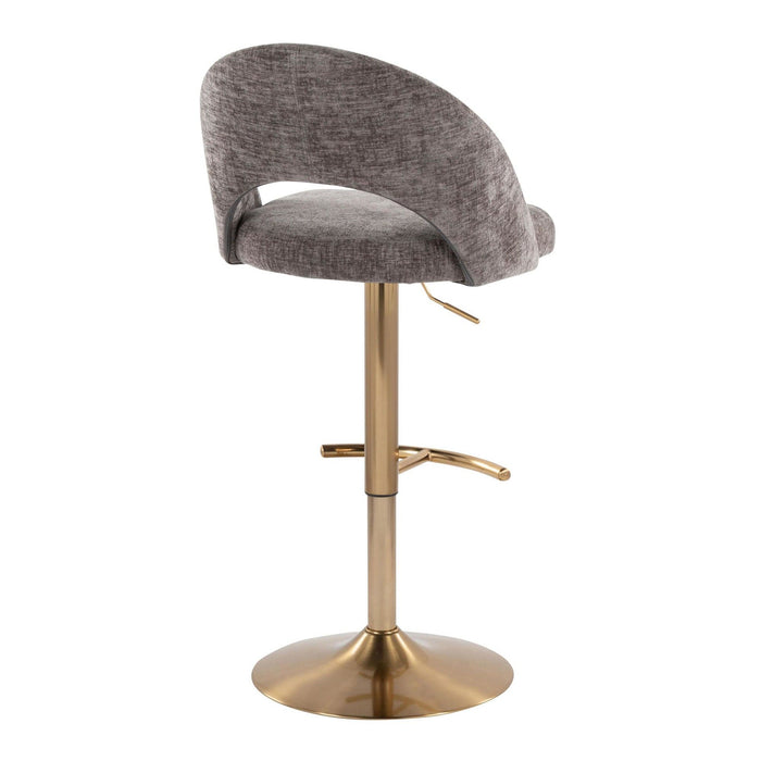 Renee - Adjustable Barstool (Set of 2) - Gold Base