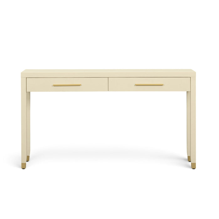 Dani - Faux Shagreen 2-Drawer Console Table - Cream