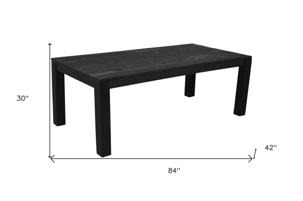 84" Rectangular Solid Wood Dining Table - Gray