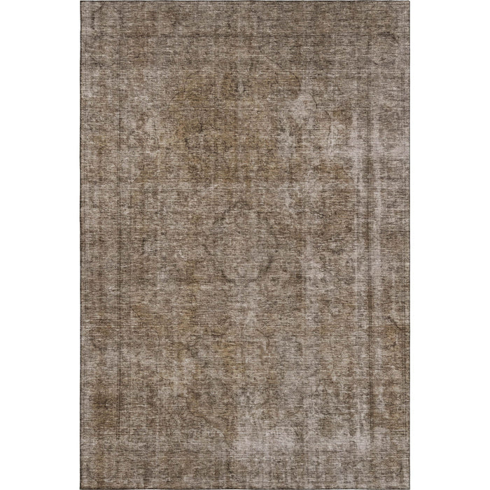 10' X 14' Abstract Washable Area Rug With UV Protection (696260) - Brown / Taupe