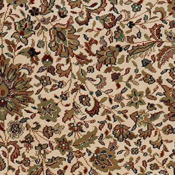 7' X 10' Oriental Area Rug - Ivory And Green