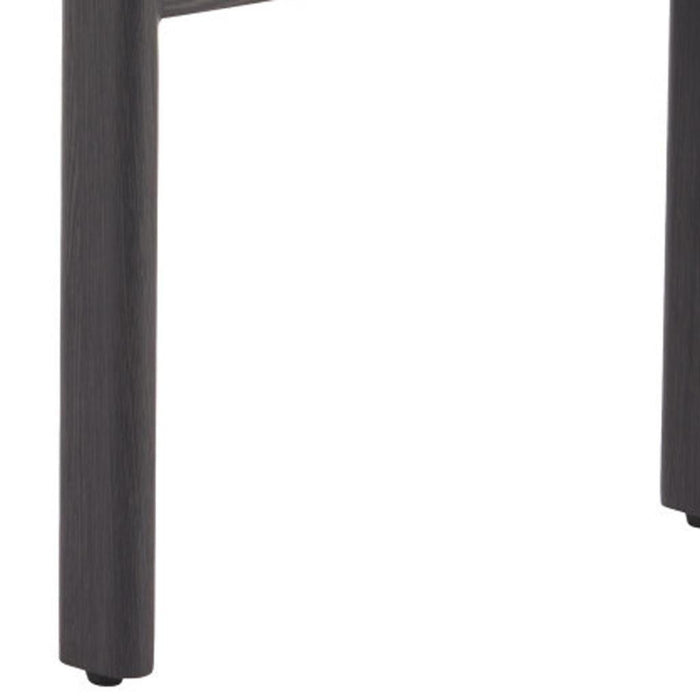 Olefin Aluminum Open Back Dining Side Chair - Beige / Black