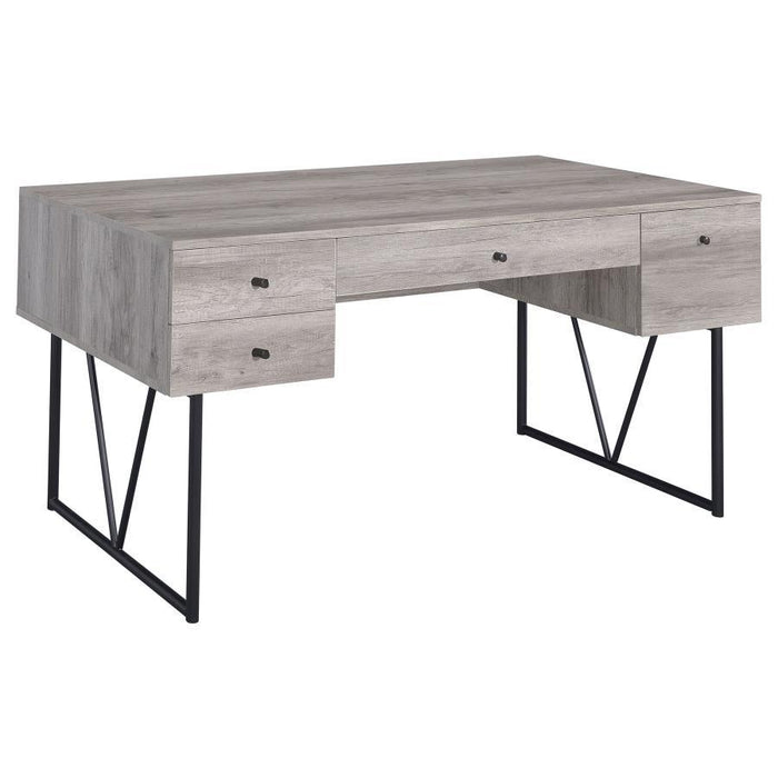 Analiese - 4-Drawer Writing Desk - Gray Driftwood