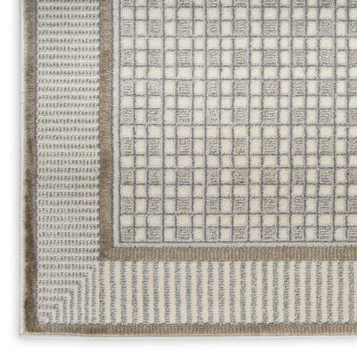 4' X 6' Geometric Area Rug (572509) - Ivory / Gray