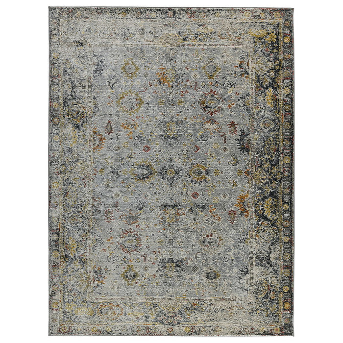 10' X 14' Floral Medallion Area Rug - Gray