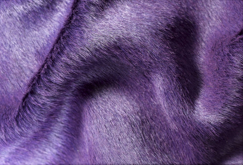 6' x 7' Cowhide Cowhide Area Rug - Purple