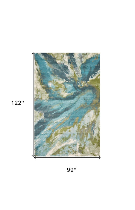 8' x 10' Shag Area Rug - Multicoloured