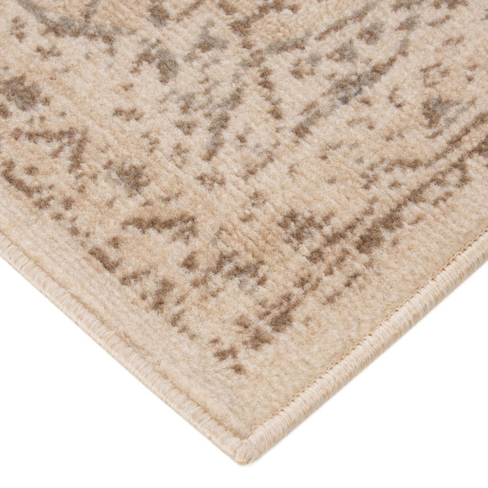 10' x 14' Cream Medallion Power Loom Area Rug - Gray And Light