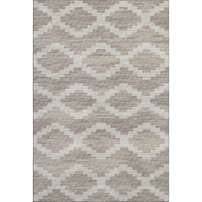 10' X 14' Tribal Washable Area Rug With UV Protection - Tan