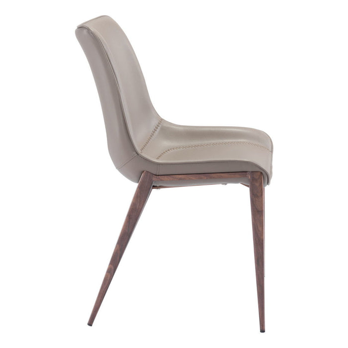 Solid Back Dining Chairs (Set of 2) - Walnut