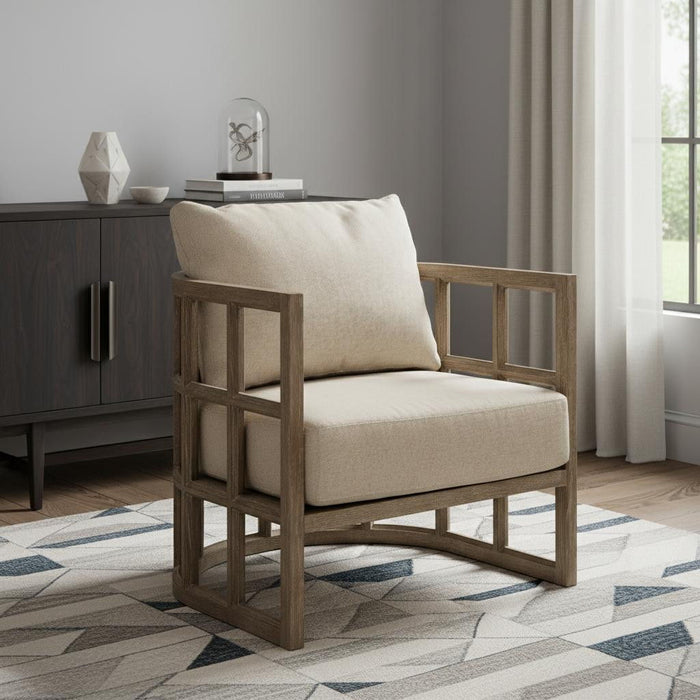 30" Modern Fabric Arm Chair - Brown