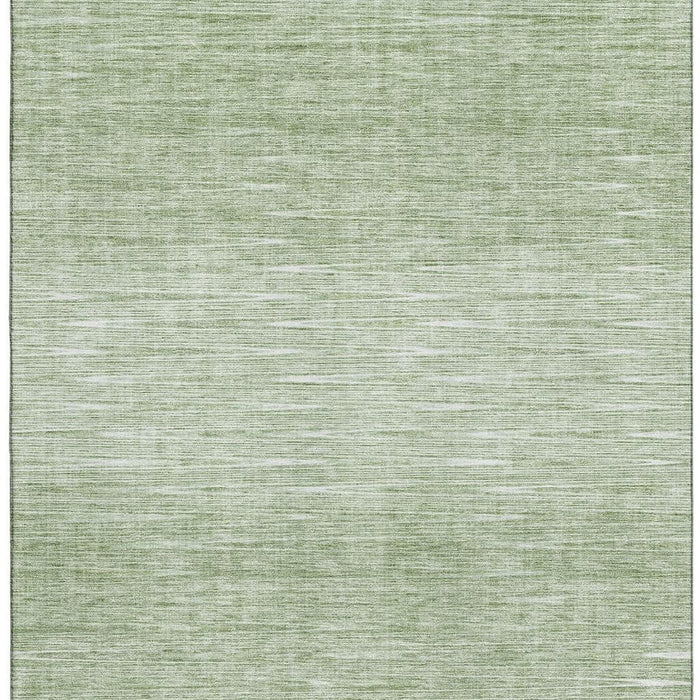 8' X 10' Abstract Washable Area Rug With UV Protection - Artichoke Green And Gray