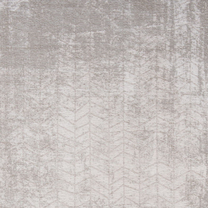 8' x 11' Chevron Non Skid Area Rug - Gray And White
