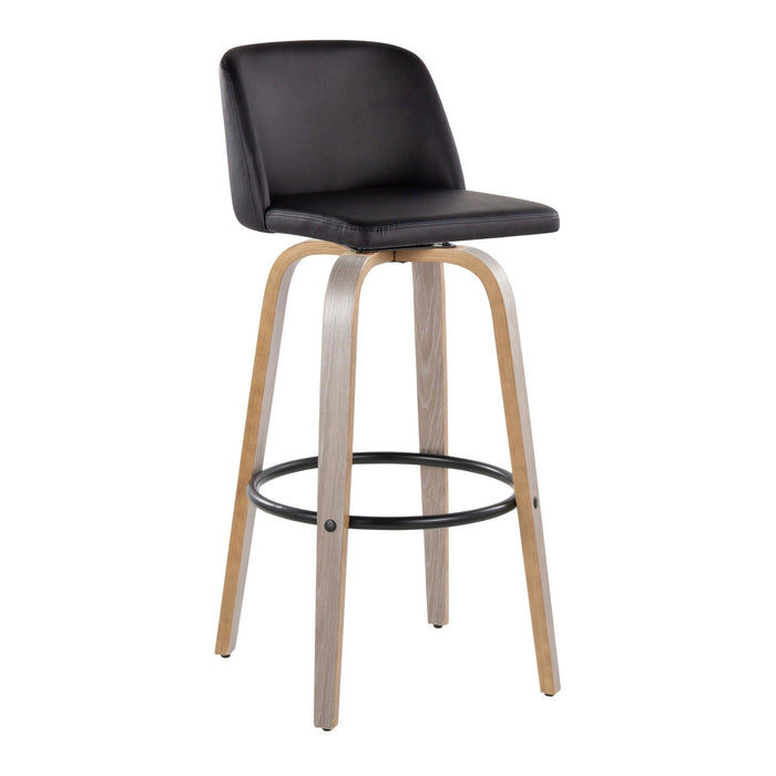 Toriano - 30" Fixed-Height Faux Leather Barstool (Set of 2)