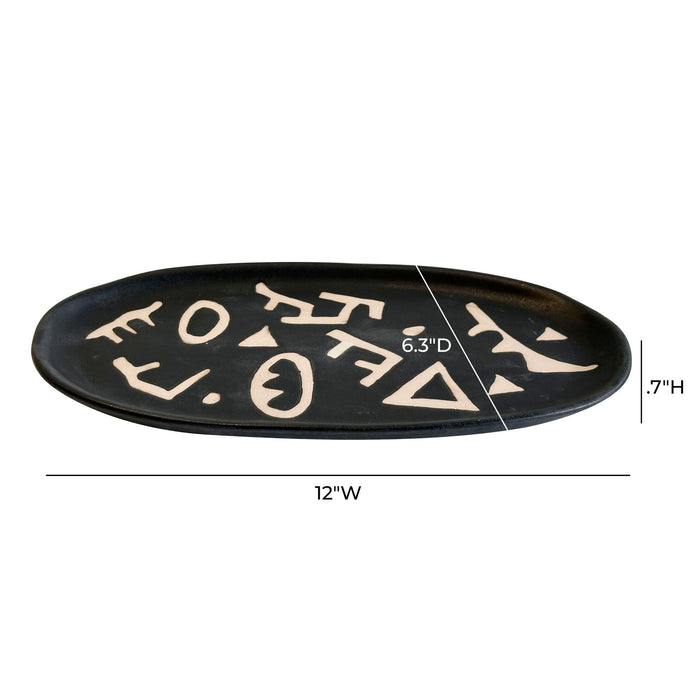 Earthenware - Runes Catchall Dish - Black