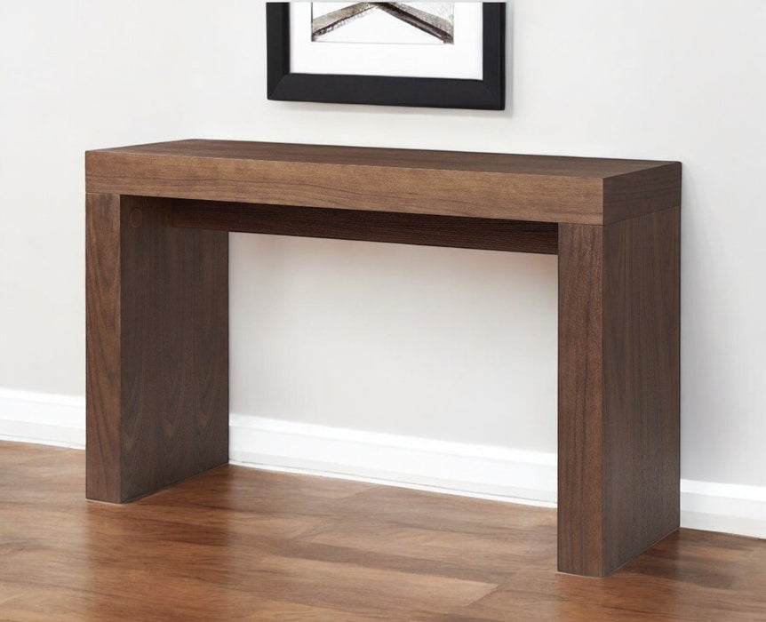 47" Wood Block Console Table - Brown