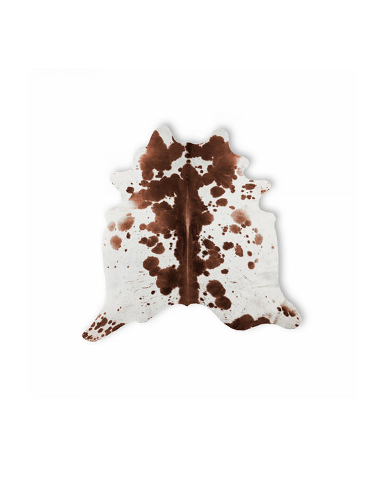 5' X 7' Spotted Natural Cowhide Area Rug - Brown And White