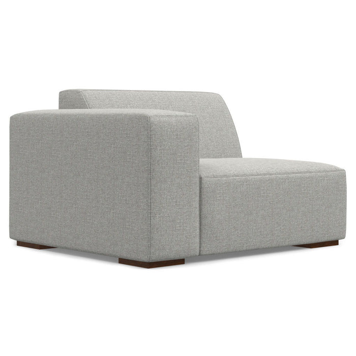 Fabric Modular Sofa With Brown Legs - Gray