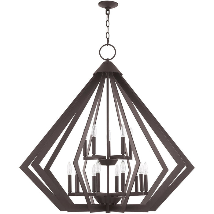 41'' Multi Light Dimmable Chandelier With Shades - Bronze