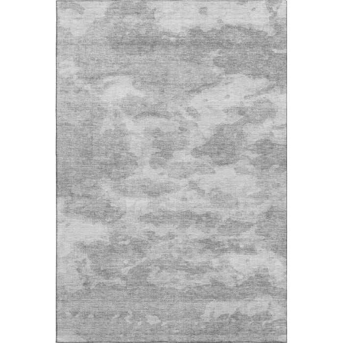 10' X 14' Abstract Washable Area Rug With UV Protection (693444) - Silver / Gray