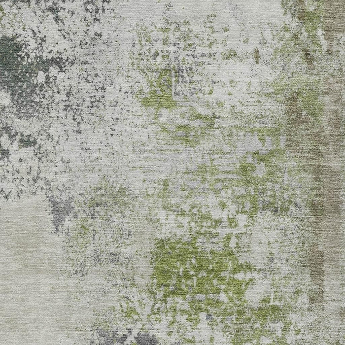 10' X 14' Abstract Washable Area Rug With UV Protection (717062) - Linen / Gray