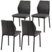 Modern Giga dining chair set with armless design, metal legs, perfect for living rooms and kitchens.