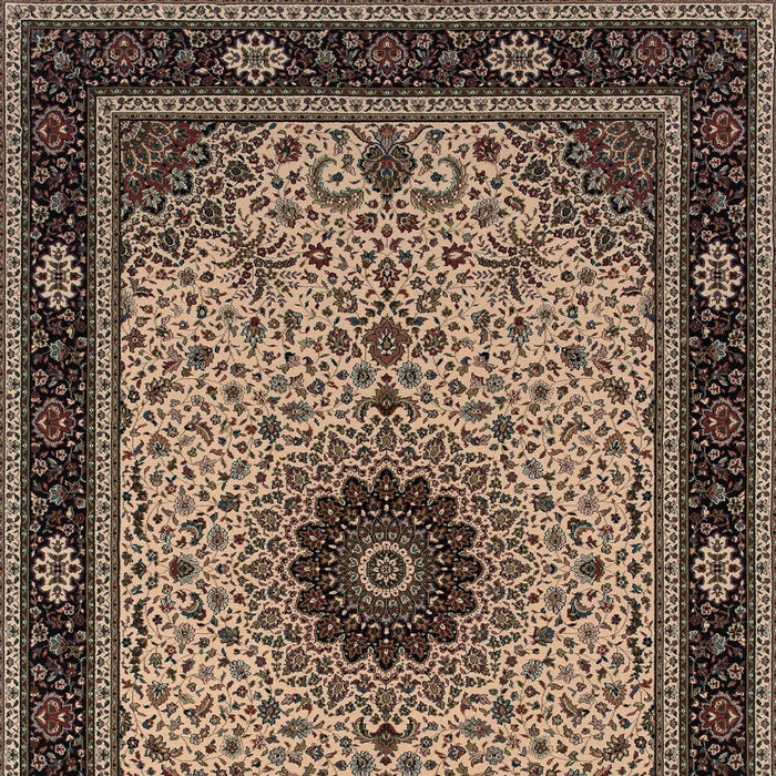 5' X 8' Oriental Area Rug - Ivory And Black