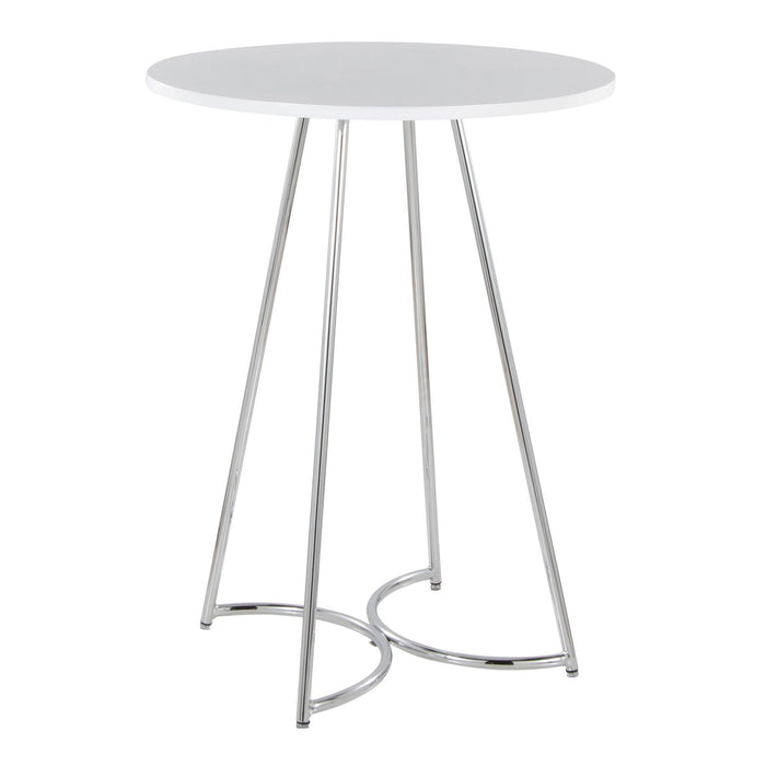 Cece - Counter Table - Chrome Metal