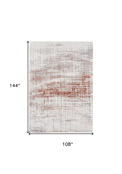 9' x 13' Abstract Non Skid Area Rug - Gray And Yellow