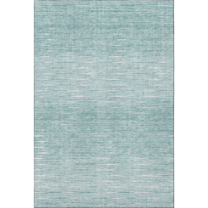 9' X 12' Abstract Washable Area Rug Polyester With UV Protection - Aqua And Teal