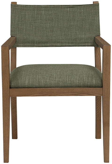 Avon - Linen Textured Performance Fabric Dining Arm Chair