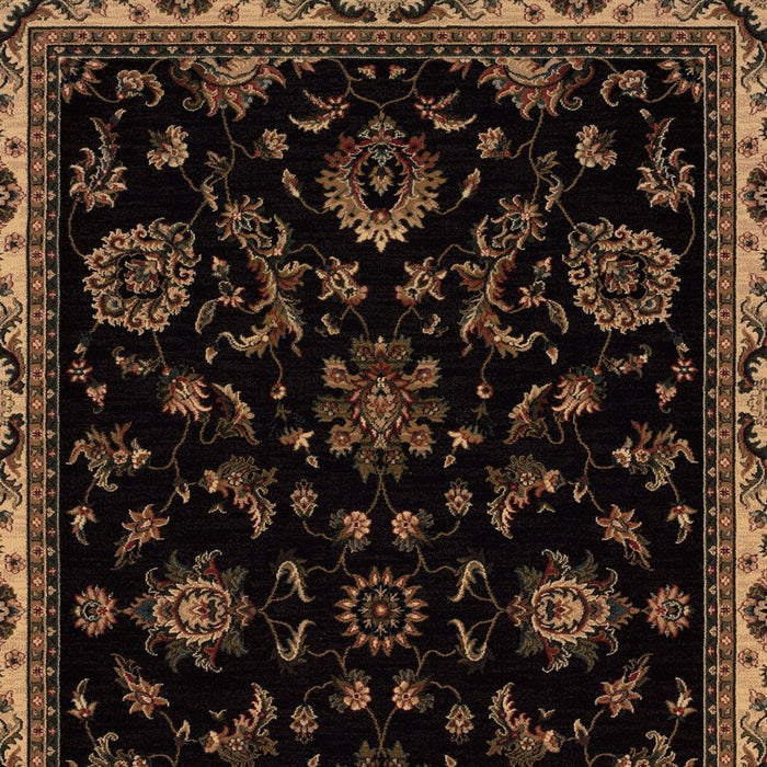 8' X 11' Oriental Area Rug (574396) - Black / Ivory