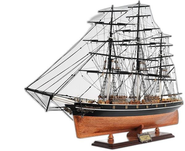 Hand Painted Boat - Brown / Black