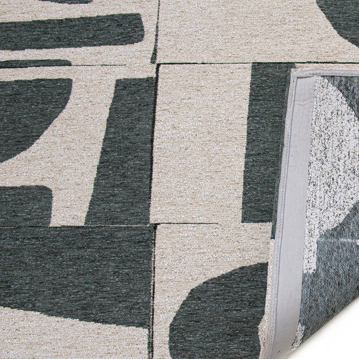 8' X 11' Geometric Washable Area Rug (551968) - Gray / Green