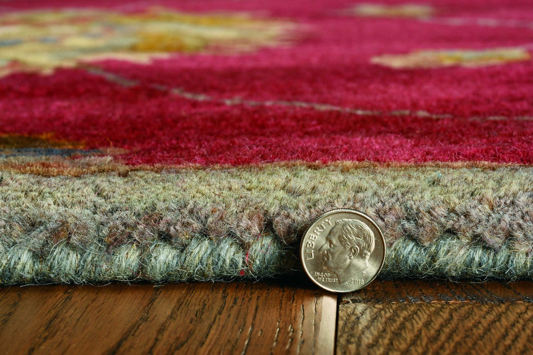8' x 10' 6 Wool Area Rug - Red
