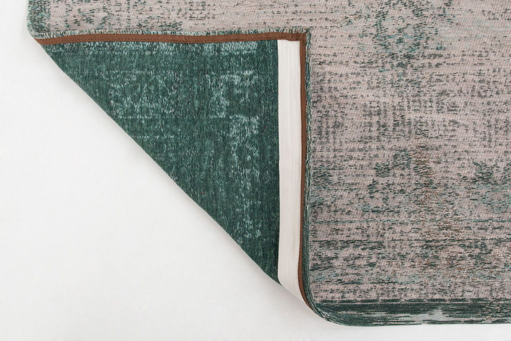 4' x 6' Medallion Non Skid Area Rug - Gray And Green